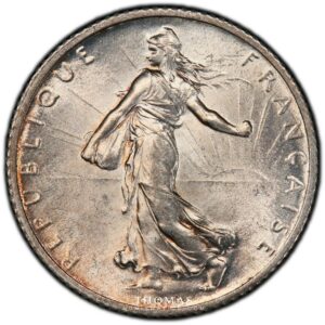 1 franc semeuse 1915 obverse pcgs ms 65