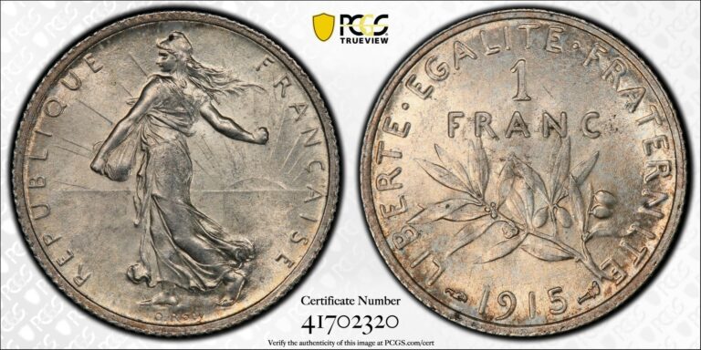 1 franc semeuse 1915 pcgs MS 64 -4