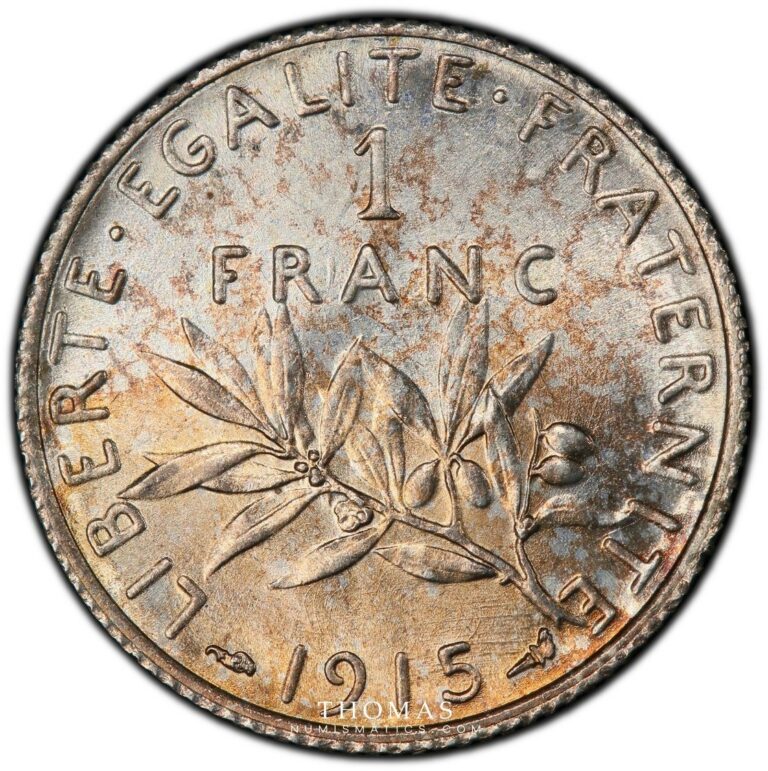 1 franc semeuse 1915 reverse pcgs MS 64