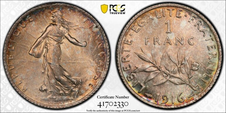 1 franc semeuse 1916 PCGS MS 65