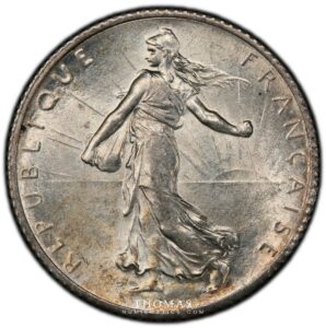 1 franc semeuse obverse 1916 PCGS MS 64
