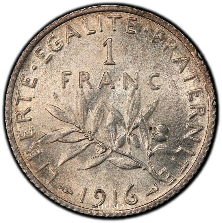 1 franc semeuse reverse 1916 PCGS MS 64