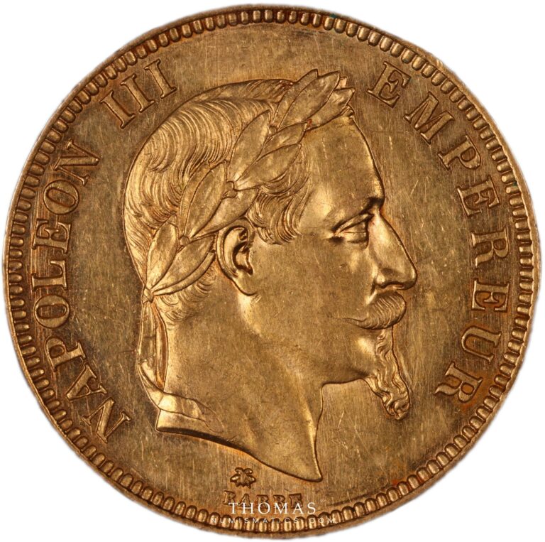 100 francs gold or 1869 A obverse PCGS MS 61