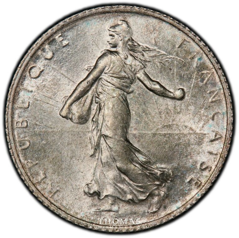 1915 1 franc obverse semeuse PCGS MS63-2