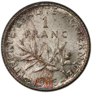 1915 1 franc semeuse revers PCGS MS 64 -2