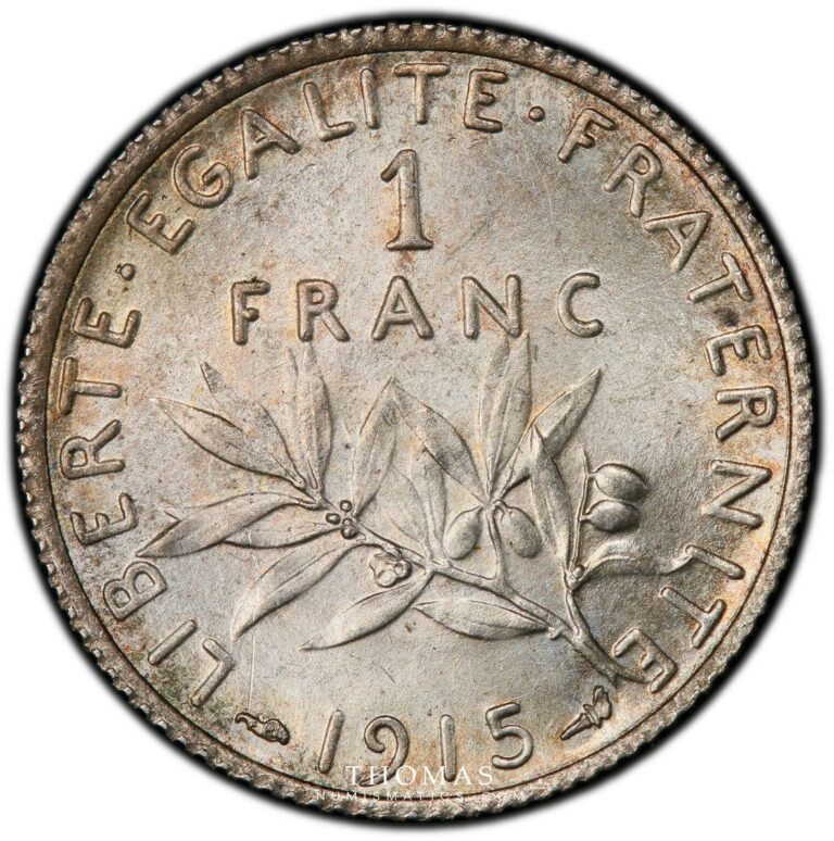 1915 1 franc semeuse revers pcgs PCGS MS 64 -3