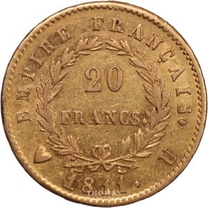 20 francs or revers 1811 U turin -2