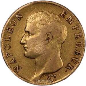 40 francs or 1846 W obverse
