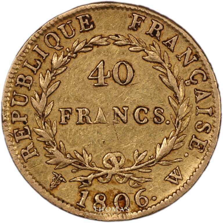 40 francs or 1846 W reverse