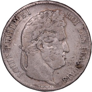 5 francs louis philippe 1839 D avers