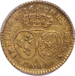 demi louis or trésor mouffetard 1726 A revers-2