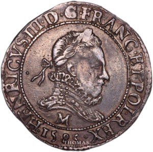 henry III franc col fraisé avers 1585 M