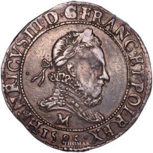 henry III franc col fraisé obverse 1585 M