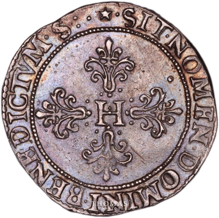 henry III franc col fraisé revers 1585 M