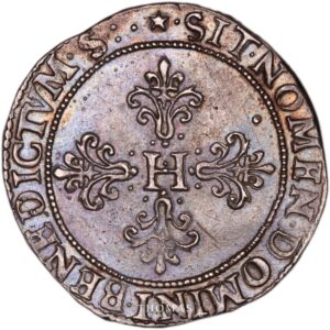 henry III franc col fraisé reverse 1585 M