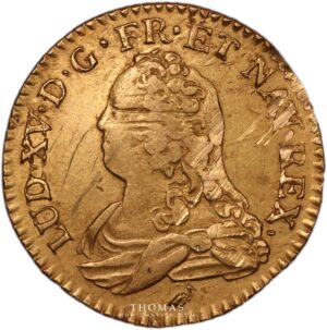 louis xv louis gold or lunettes 1726 Y bourges obverse-2