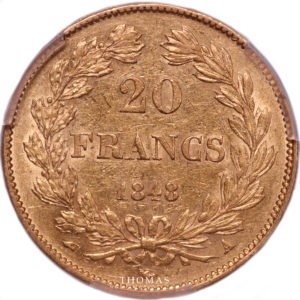 1848 A revers louis philippe I PCGS AU 53
