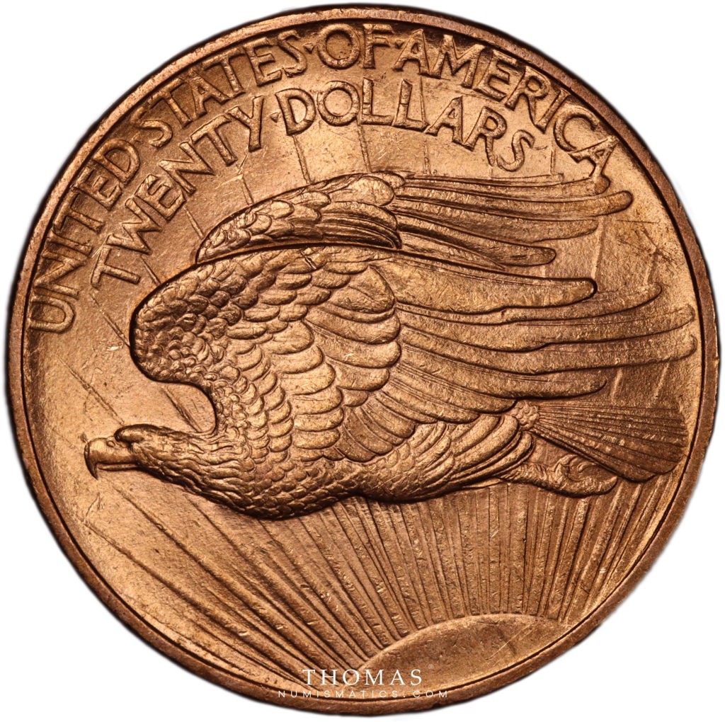 20 dollars gold liberty 1908 revers