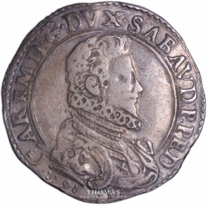 charles emmanuel ducatoon 1591 T obverse house of savoy