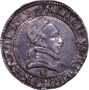 demi franc henri III 1587 saint lo avers