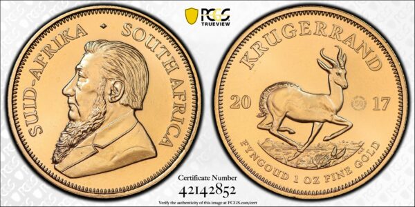 krugerrand 50th anniversary 2017 PCGS MS 68