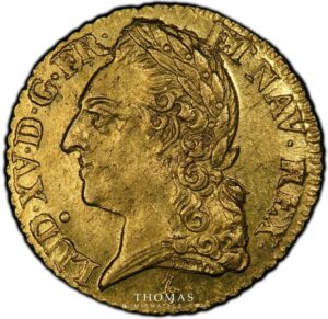 Gold Louis or vieille tete 1774 A PCGS MS 61 obverse