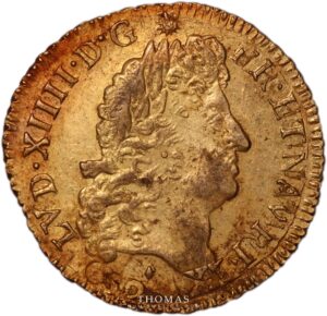 louis xiv gold or a lecu 1692 aix obverse treasure of Plozevet