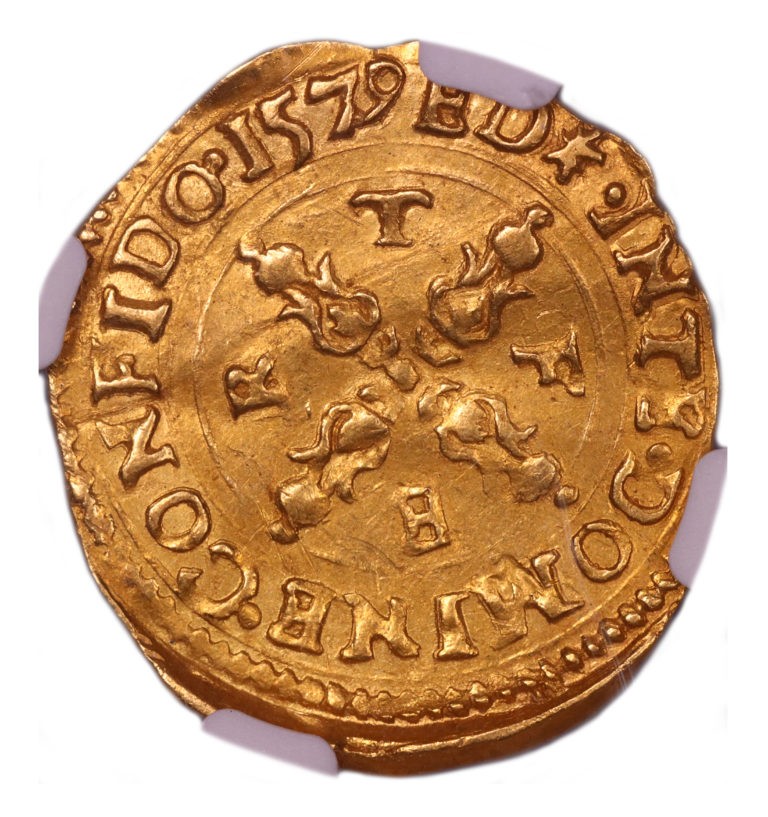 savoie scudo d'or del sole 1579 emmanuel philibert ngc au 58 revers