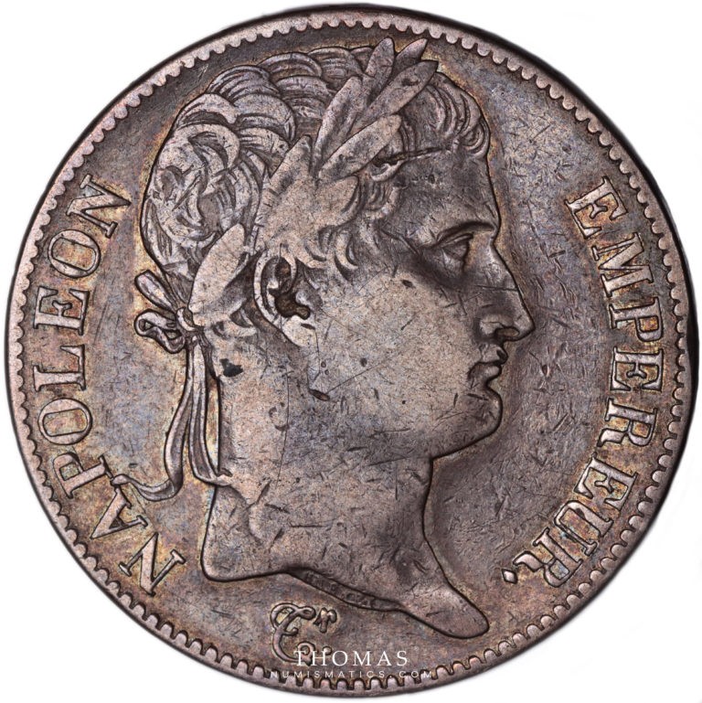 5 francs 1815 B rouen napoleon avers
