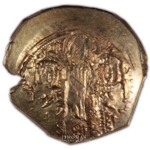 andronic II et michel IX hyperpere or obverse gold