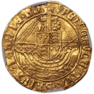 ange or henry VII NGC XF 45 reverse gold