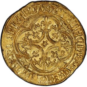 Gold charles VI ecu or couronne saint lo reverse