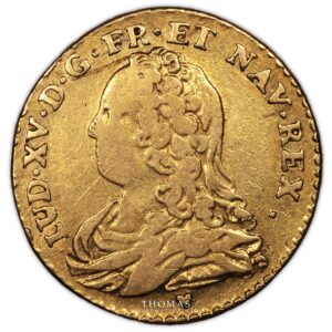 Demi louis or xv 1726 G obverse gold poitiers
