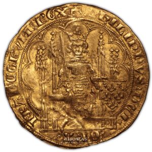 ecu or a la chaise MO-1734 obverse gold