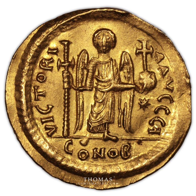 justinian Ier solidus or constantinople reverse gold