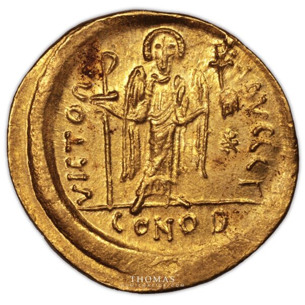 justinian Ier solidus or constantinople reverse gold