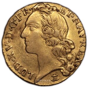 louis XV or bandeau 1744 aix en provence obverse gold