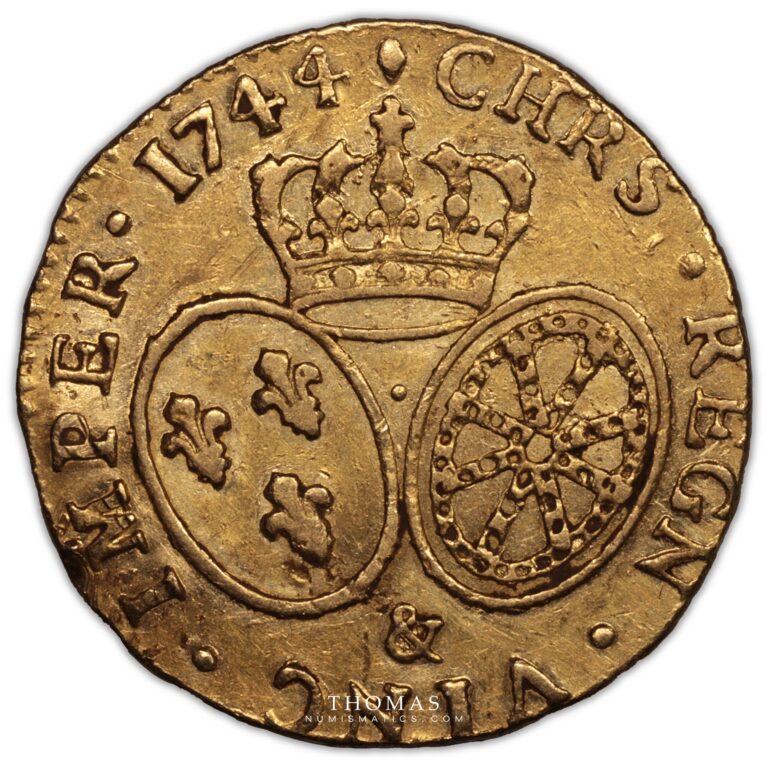 louis XV or bandeau 1744 aix en provence reverse gold