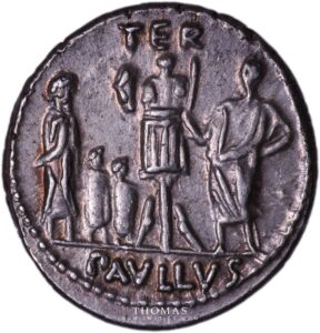 roman coin Aemilius denarius reverse