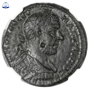 Monnaie Romaine - Macrin - Moésie Nicopolis - Bronze - NGC AU Varb.3443 v.bronze-Avers