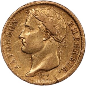 20 francs or gold 1808 W obverse