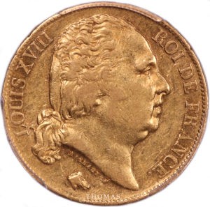 20 francs or 1819 T PCGS AU 53