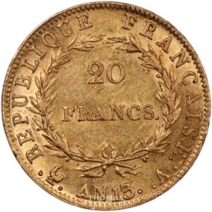 20 francs or an 13 A reverse