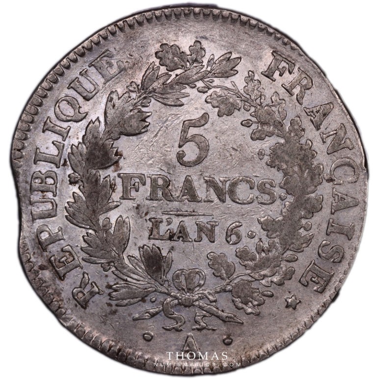 5 francs union et force clippe revers
