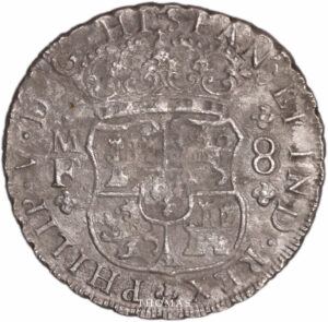 Mexico 8 reales 1737 MF Philippe V shipwreck Rooswijk obverse-2