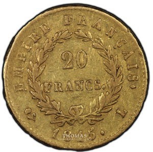 1815 L revers 20 francs or -2