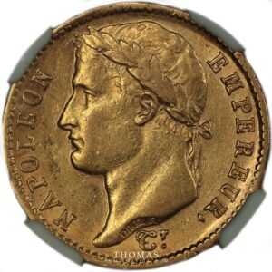 Gold 20 francs or 1812 U obverse