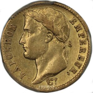 Gold 20 francs or napoleon 1813 CL obverse