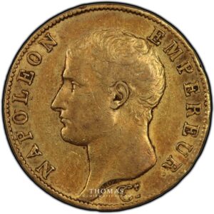 Gold 40 francs or an 13 A obverse