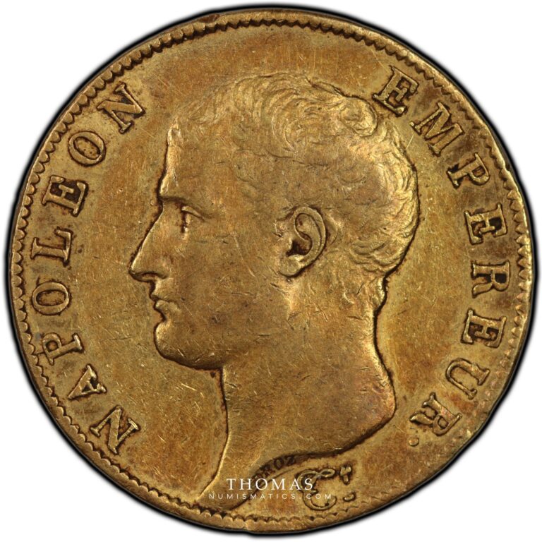 Gold 40 francs or an 13 A obverse